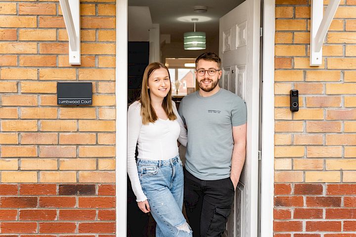 Couple at the door